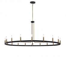Justice Design Group NSH-8046-MBBR - Clayton 60â€ 1-Tier 18-Light Chandelier