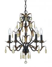 Quoizel MM5005BG - Five Light Crystal - Amber Up Chandelier