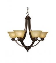 Mariana 230690 - Six Light Oil Rubbed Bronze/glass Down Chandelier