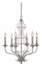 Mariana 560684 - Six Light Rustic White Up Chandelier