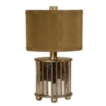 Mariana 761487DDF - One Light Gold Silk Shade Vintage Mirror/antique Gold Table Lamp