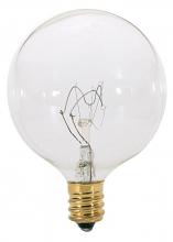 Satco Products Inc. A3931 - 60 Watt G16 1/2 Incandescent; Clear; 2500 Average rated hours; 642 Lumens; Candelabra base; 130 Volt