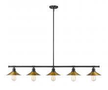 Z-Lite 613-5L-MB+FB - 5 Light Linear Chandelier