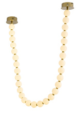 Bethel International BL02C106BR - 30-Light Brass LED Chandelier With White Acrylic Ball Shades