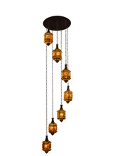 Santangelo Lighting & Design CL-7-LN-DMNT-SM - Diamante Lantern Small 7 Light Cluster