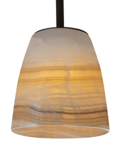 Santangelo Lighting & Design FSO-BLL-WWA - Bell Onyx Shade - White with Amber Veining