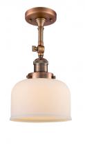 Innovations Lighting 201F-AC-G71 - Bell - 1 Light - 8 inch - Antique Copper - Semi-Flush Mount