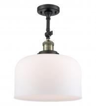 Innovations Lighting 201F-BAB-G71-L - Bell - 1 Light - 12 inch - Black Antique Brass - Adjustable Semi-Flush Mount
