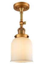 Innovations Lighting 201F-BB-G51 - Bell - 1 Light - 5 inch - Brushed Brass - Adjustable Semi-Flush Mount