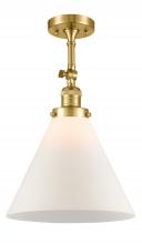 Innovations Lighting 201F-SG-G41-L - Cone - 1 Light - 12 inch - Satin Gold - Adjustable Semi-Flush Mount