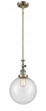 Innovations Lighting 206-AB-G204-10 - Beacon - 1 Light - 10 inch - Antique Brass - Stem Hung - Adjustable Mini Pendant