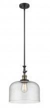 Innovations Lighting 206-BAB-G74-L - Bell - 1 Light - 12 inch - Black Antique Brass - Stem Hung - Adjustable Mini Pendant