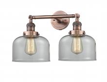 Innovations Lighting 208-AC-G72 - Bell - 2 Light - 19 inch - Antique Copper - Adjustable Bath Vanity Light