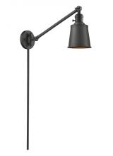 Innovations Lighting 237-BAB-M9-BK - Addison - 1 Light - 8 inch - Black Antique Brass -Adjustable Swing Arm