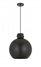 Innovations Lighting 410-1PL-BK-M410-14BK - Newton Sphere - 1 Light - 14 inch - Matte Black - Cord hung - Pendant