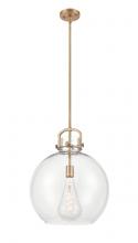 Innovations Lighting 410-1S-BB-16CL - Newton Sphere - 1 Light - 16 inch - Brushed Brass - Cord hung - Pendant
