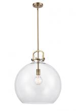 Innovations Lighting 410-1S-BB-18CL - Newton Sphere - 1 Light - 18 inch - Brushed Brass - Cord hung - Pendant