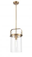 Innovations Lighting 413-1SM-BB-G413-1S-8CL - Pilaster - 1 Light - 8 inch - Brushed Brass - Pendant