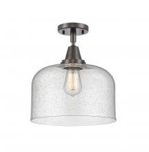 Innovations Lighting 447-1C-OB-G74-L-LED - Bell - 1 Light - 12 inch - Oil Rubbed Bronze - Flush Mount