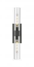 Innovations Lighting 617-2W-BK-G617-11CL - Boreas - 2 Light - 24 inch - Matte Black - Bath Vanity Light
