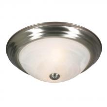 Golden 1260-13 PW - Two Light Pewter Marbled Glass Bowl Flush Mount