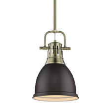 Golden 3604-S AB-RBZ - Duncan Small Pendant with Rod