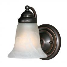 Golden 5222-1 ORB - One Light Oil Rubbed Bronze Marbled Glass Wall Light