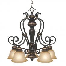 Golden 6029-D5 EB - 5 Light Nook Chandelier