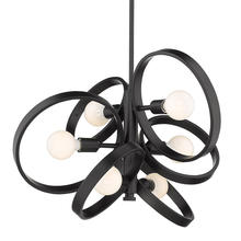 Golden 8330-6 BLK - Sloane 6 Light Chandelier