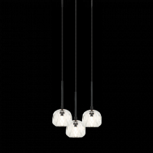 Matteo Lighting C61433MB - Rosa Matte Black Chandelier