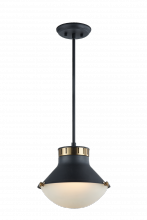 Matteo Lighting C66302MBAG - Notting Matte Black & Aged Gold Brass Pendant