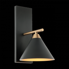 Matteo Lighting S10601MB - Bliss Aged Gold Brass + Matte Black Wall Sconce