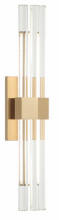 Matteo Lighting S06924AG - Krustallos Aged Gold Brass Wall Sconce
