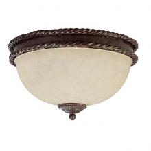 Capital 2195WB - Three Light Weather  Brown Bowl Flush Mount