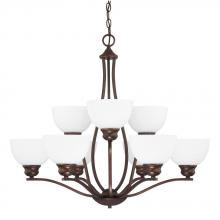 Capital 4039BB-212 - Nine Light Burnished Bronze Up Chandelier