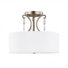 Capital 4467WG-555-CR - 3 Light Semi-Flush With Crystals Included