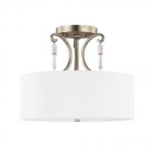 Capital 4467WG-555-CR - 3 Light Semi-Flush With Crystals Included