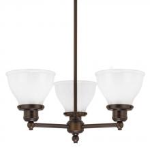 Capital 4553BB-128 - Three Light Burnished Bronze Up Chandelier