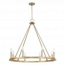 Capital 4918AD - 8-Light Wagon Wheel Chandelier in Aged Brass