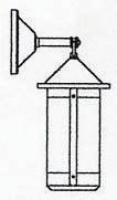 Arroyo Craftsman BB-7LAM-AB - 7" berkeley long body wall mount