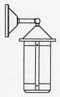 Arroyo Craftsman BB-7LWAM-AB - 7" berkeley long body wall mount - wet rated