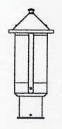 Arroyo Craftsman BP-6LAM-AC - 6" berkeley long body post mount