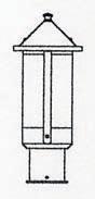 Arroyo Craftsman BP-6LAM-AB - 6" berkeley long body post mount