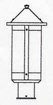 Arroyo Craftsman BP-7LAM-AC - 7" berkeley long body post mount