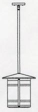 Arroyo Craftsman BSH-11LAM-AB - 11" berkeley long body stem hung pendant