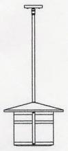 Arroyo Craftsman BSH-14AM-BZ - 14" berkeley stem hung pendant