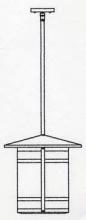 Arroyo Craftsman BSH-14LAM-BZ - 14" berkeley long body stem hung pendant