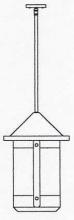Arroyo Craftsman BSH-14TLAM-BZ - 14" berkeley tall-long body stem hung pendant