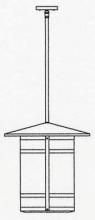 Arroyo Craftsman BSH-17LAM-AB - 17" berkeley long body stem hung pendant