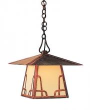 Arroyo Craftsman CH-12DAM-BZ - 12" carmel pendant with dart overlay